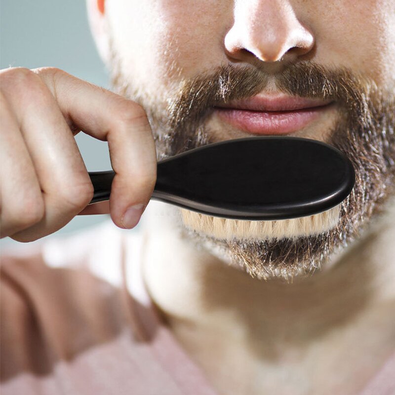 Beard Brush Manufacturer - Ergonomic Soft Retro Horsehair Beard Comb Mens Grooming Kit