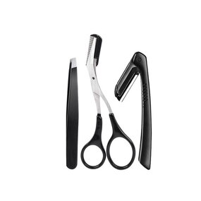 Eyebrow Trimming Tools Manufacturer - 3 PCS Stainless Steel Tweezers Scissors Knife