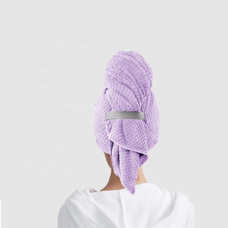 Hair Towel Wrap Manufacturer - Super Thicker 190g Coral Fleece Quick Drying Turban