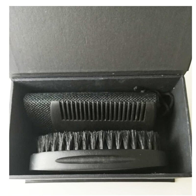 Beard Brush Set Manufacturer - Wholesale Custom Logo Black Boar Bristle Wood