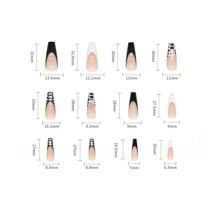 Press on Nail Tips Manufacturer - Extra Long Ballerina 24PCS Full Cover Acrylic Kits