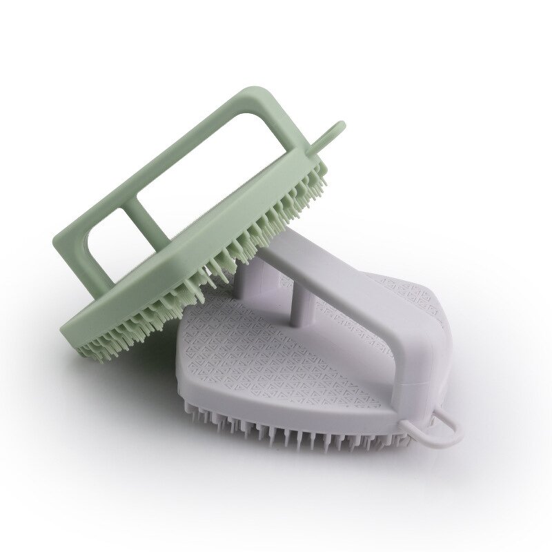 Bath Brush Manufacturer - Silicone Square with Hanging Rope Soft Bristles Custom Logo