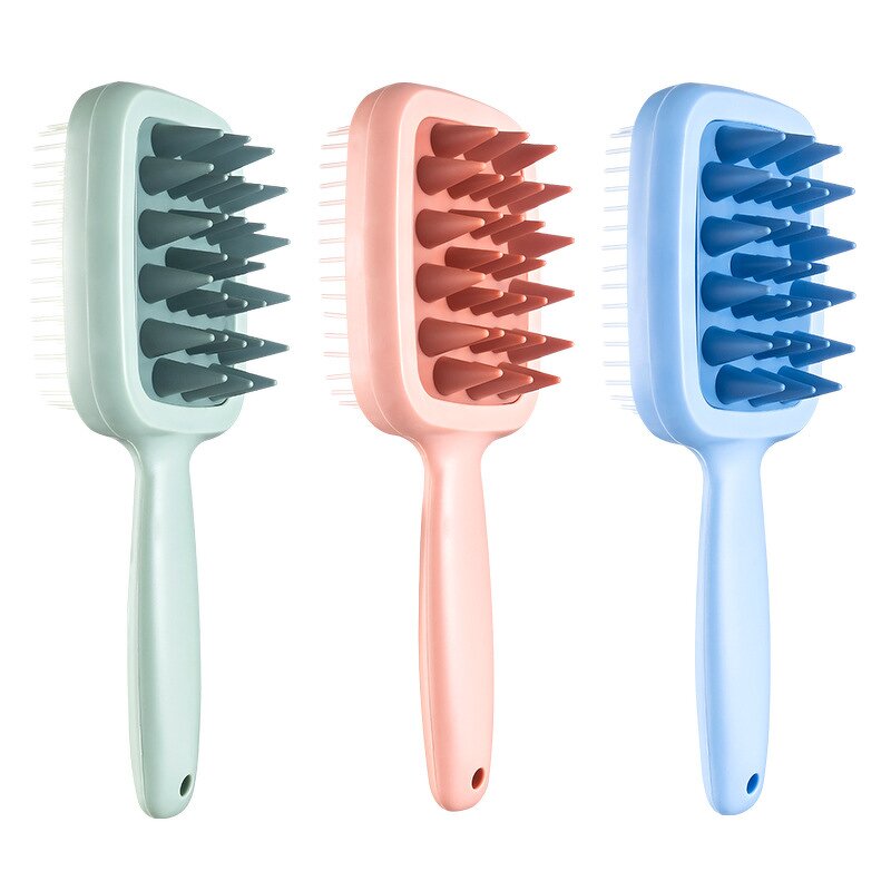 Shampoo Brush Manufacturer - Long Handle Double-sided Coarse Teeth Cleansing Comb