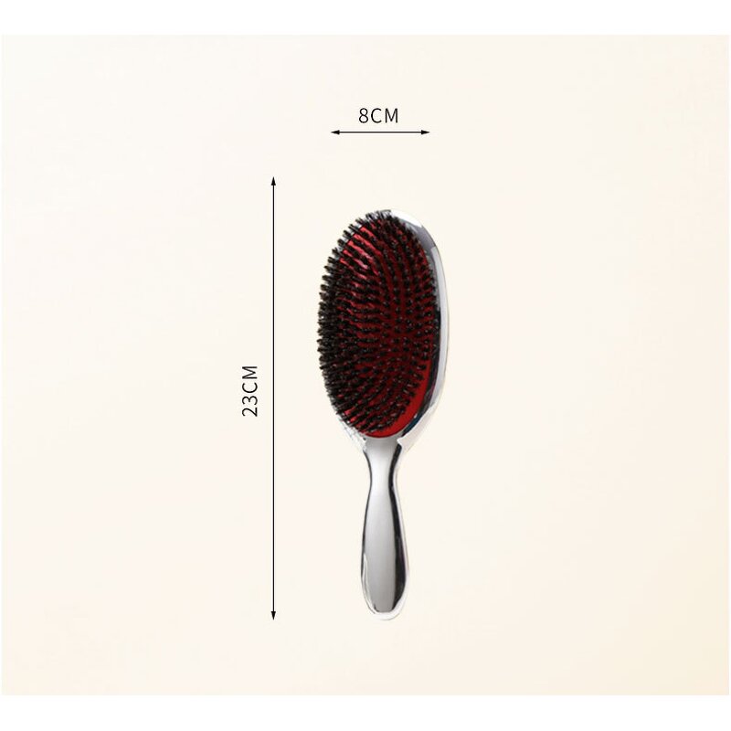 Hair Brush Manufacturer - Gold Silver Electroplated Boar Bristle Paddle Anti Static