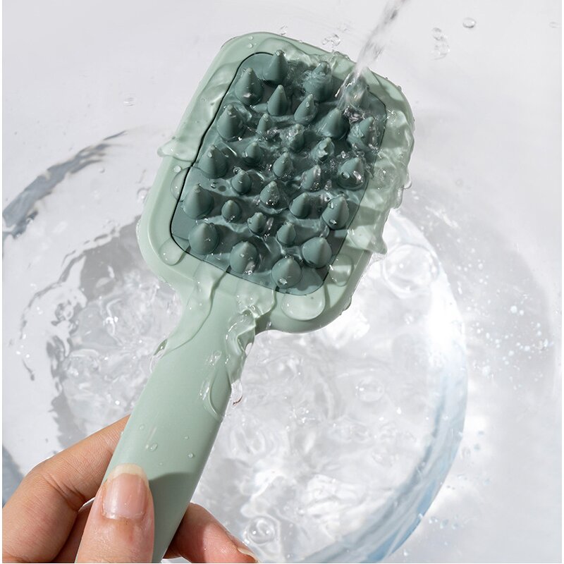 Shampoo Brush Manufacturer - Long Handle Double-sided Coarse Teeth Cleansing Comb