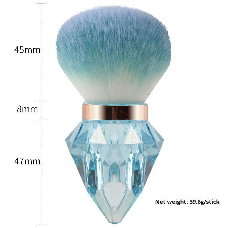 Nail Dust Brush Manufacturer - Popular Mushroom Head Portable Diamond Synthetic Hair