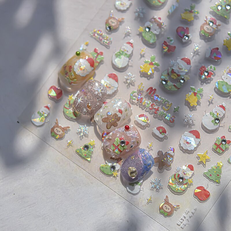 Nail Charms Manufacturer - Self Adhesive Wholesale Decoration Custom Design Christmas