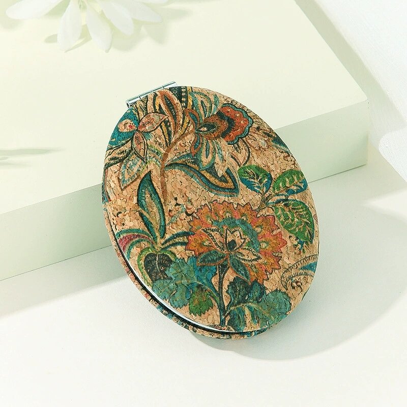 Handheld Makeup Mirror Manufacturer - Custom Printed Motims Double-Sided Cork Fabric