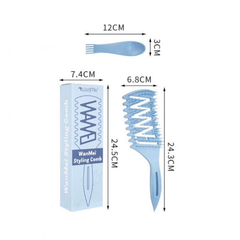 Hair Brush Manufacturer - Box Packing Long Handle Hollow Head Massage Multi Functional