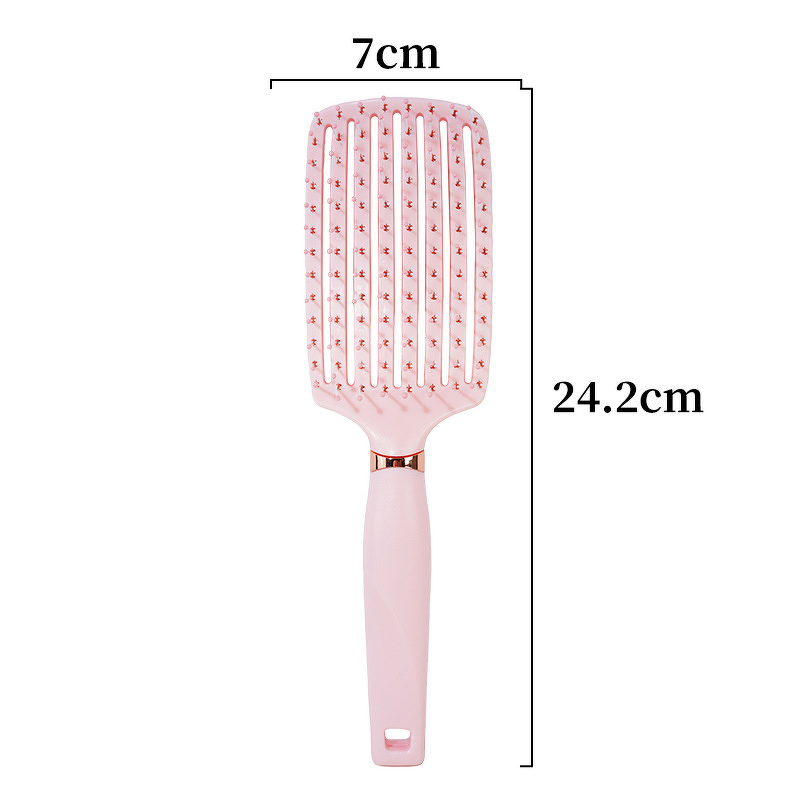 Styling Comb Set Manufacturer - Ionic Daily Pink Portable Paddle Hollow Out Curved