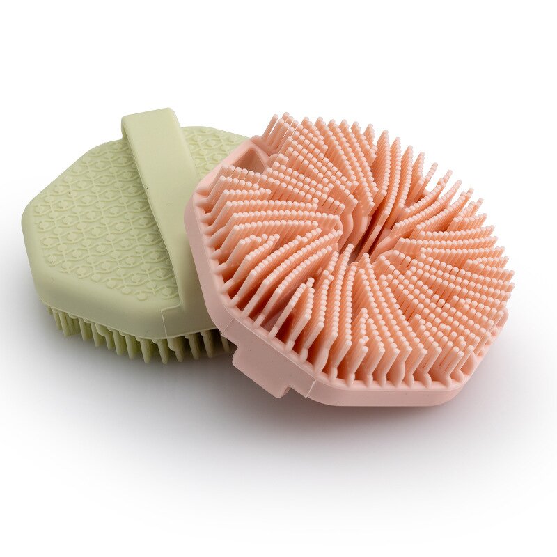 Baby Hair Brush Manufacturer - Small Custom Logo Soft Silicone Tactile Pet Shower