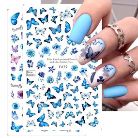 Nail Art Stickers Manufacturer - Wholesale Butterfly Flower Decals Custom Design Self Adhesive