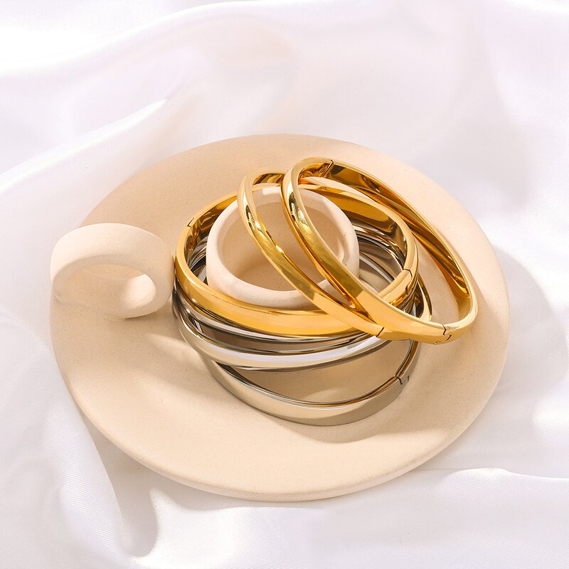 Bracelet Manufacturer - Titanium Steel Minimalist Electroplated Gold Silver Stainless