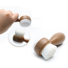 Face Cleanser Brush Manufacturer - Eco-Friendly Coconut Fiber Handle Nylon Silicone