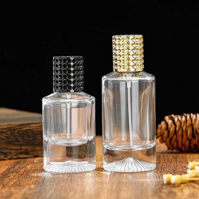 Perfume Bottle Manufacturer - New Design 30ml 50ml Clear Cylinder with Pump Sprayer