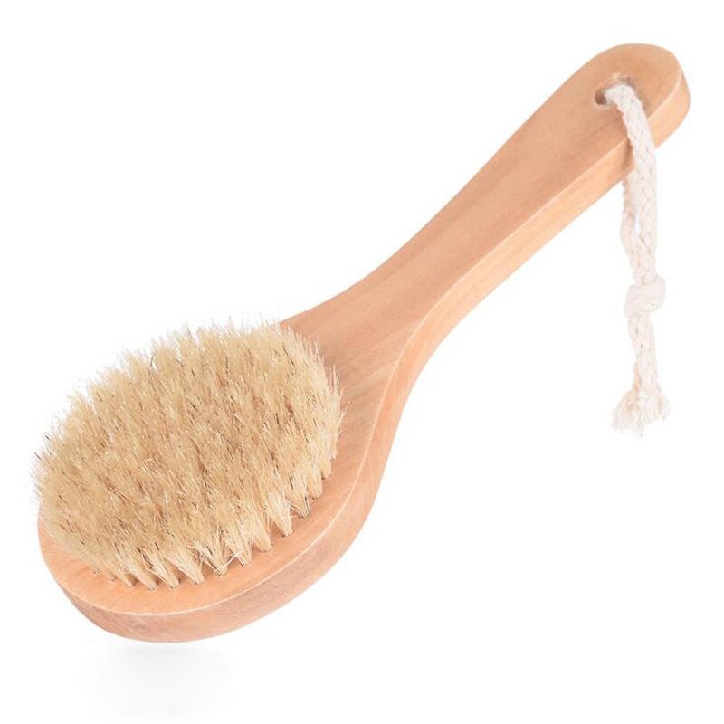 Bath Brush Manufacturer - Natural Boar Bristle Massage Customized Logo Wooden Long Handle