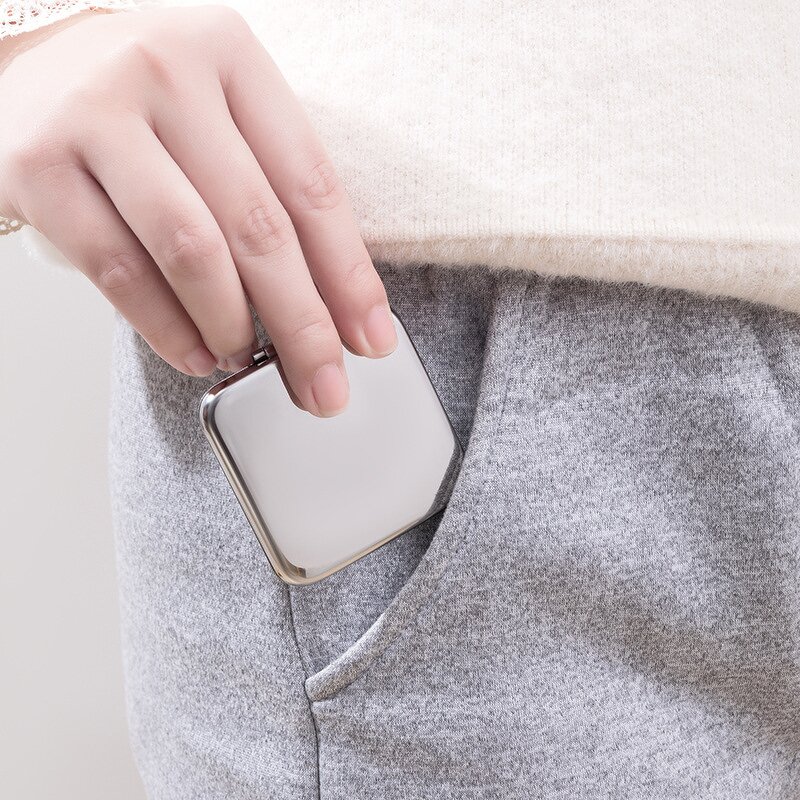 Makeup Mirror Manufacturer - Private Logo Stainless Steel Magnetic Opening Portable