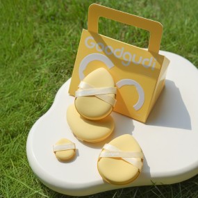 Air Cushion Puff Set Factory - Goodgudi Yellow Wet Dry Non-Absorbent Professional Mini Thumb