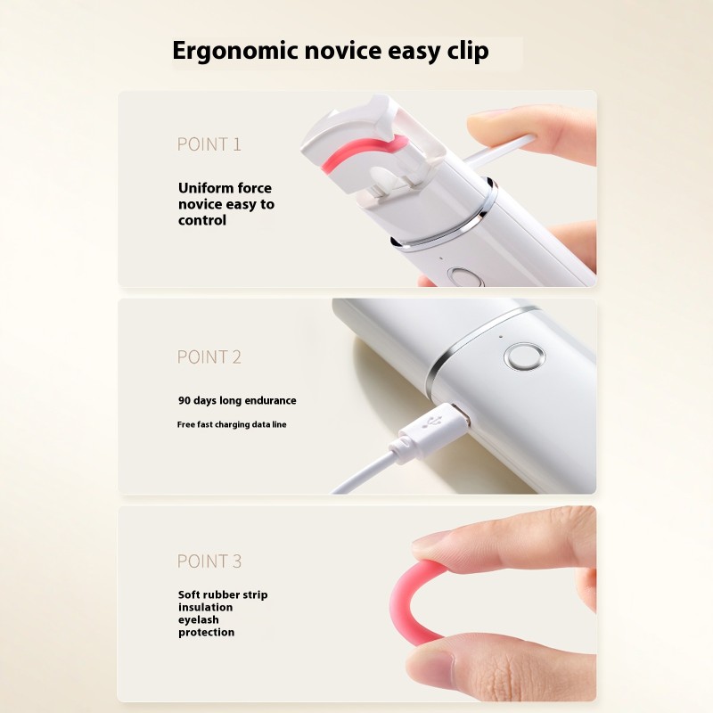 USB Eyelash Curler Manufacturer - Rechargeable Heat Electric Mini Portable Compact Travel Beauty