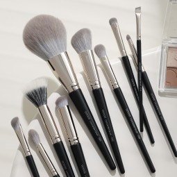 Makeup Brush Kit Manufacturer - 10pcs Black Professional Powder Eyeliner Eyeshadow Foundation Cosmetic