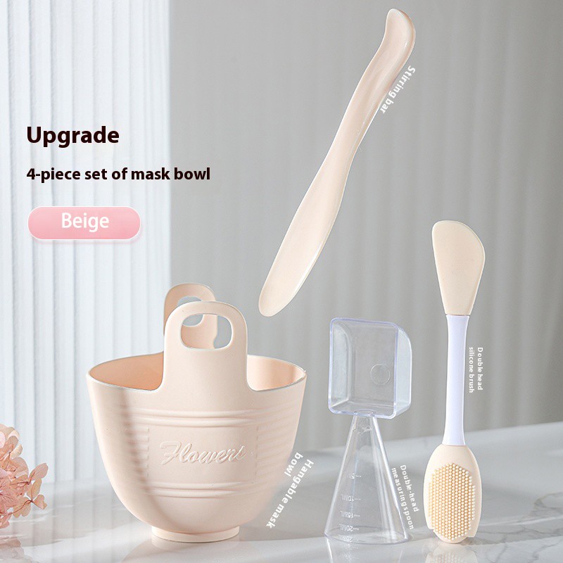 Facial Mask Bowl Set Factory - 4 in 1 Silicone Mixing Bowl and Brush Kit Cosmetic Beauty Makeup Tool