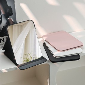 Folding Makeup Mirror Factory - PU Adjustable Portable Desktop Cosmetic Custom Logo Wholesale