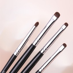 Professional Eye Brush Factory - 4pcs Eyeliner Eyeshadow Eyebrow Private Label Black Pony Hair