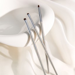 Pony Hair Brush Manufacturer - Single Professional Blending Eyeshadow Detail Eye Brush Set Silver