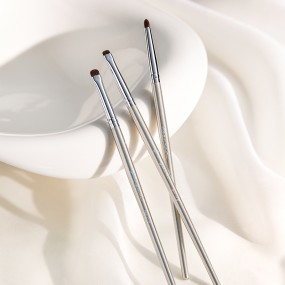 Pony Hair Brush Manufacturer - Single Professional Blending Eyeshadow Detail Eye Brush Set Silver