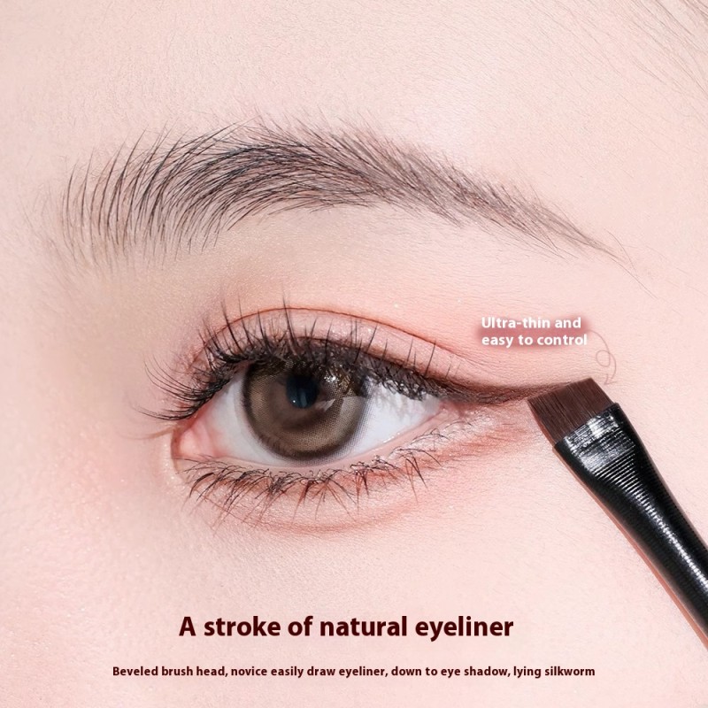 Eyeliner Brush Set Factory - 3pcs Fine Angled Ultra Thin Professional Luxury Cosmetic Pencil Brush