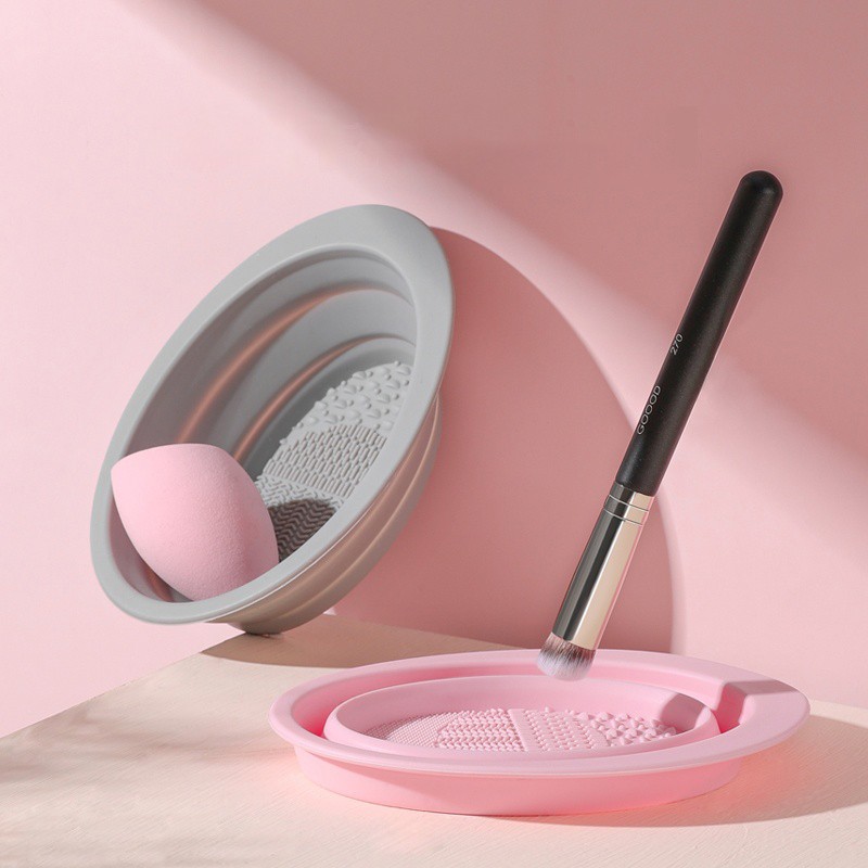 Silicone Brush Cleaner Manufacturer - Foldable Portable Cosmetic Brush Cleaning Pad for Powder Puffs