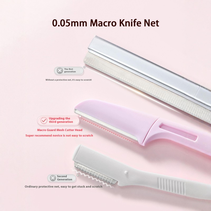 Foldable Eyebrow Razor Set Manufacturer - 3pcs Professional Precision Safety Facial Hair Removal Kit