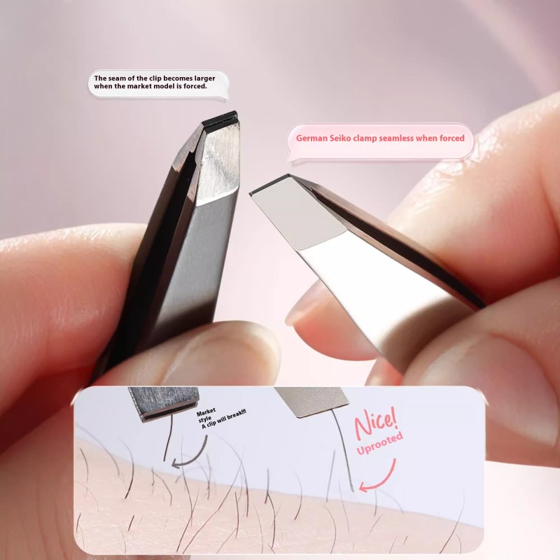 Eyebrow Tweezer Manufacturer - Professional Precision Gold Stainless Steel Facial Hair Removal Flat