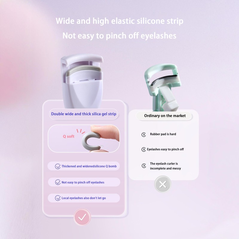 Double Sided Eyelash Curler Factory - High Quality 2 in 1 Mini Travel Portable Compact Beauty Tool