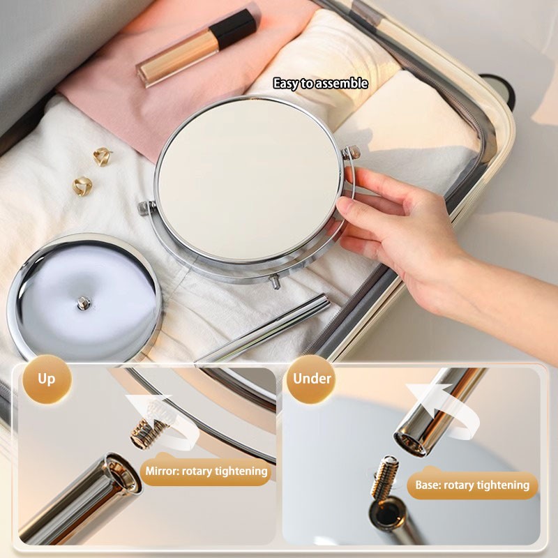 Desktop Makeup Mirror Factory - Standing Height Adjustable Double Sided 360 Degree Rotating