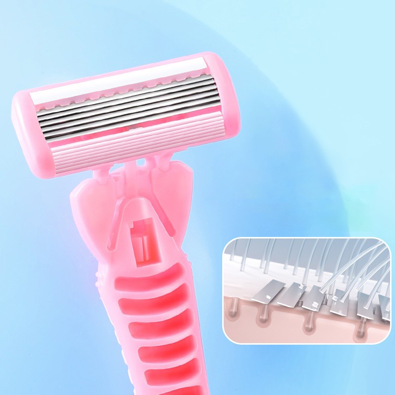 Body Hair Razor Manufacturer - Portable 6 Layer Blade Beauty Razor for Women Leg Bikini Underarm