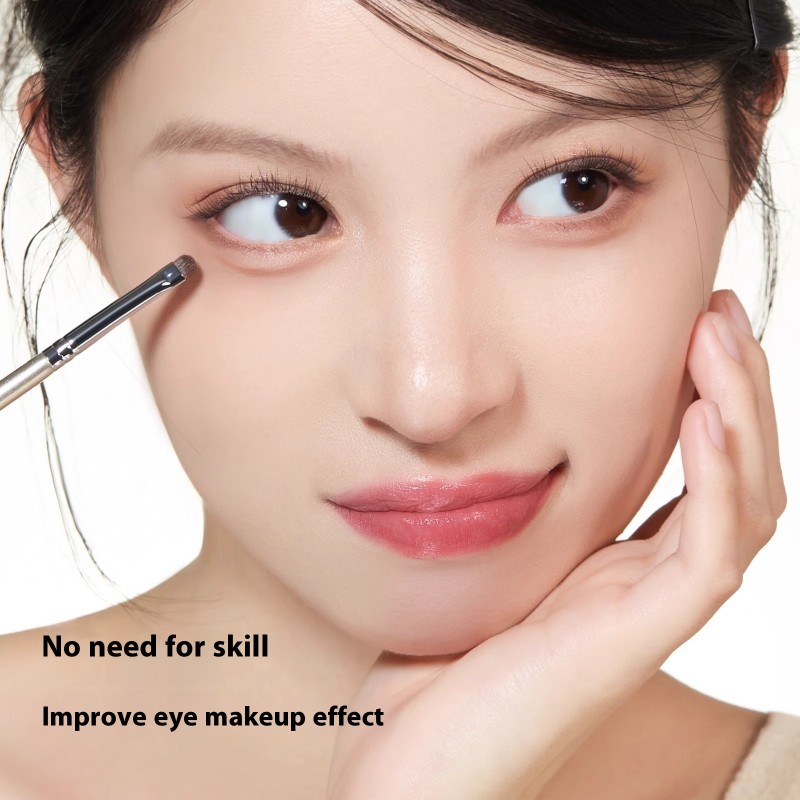 Pony Hair Brush Manufacturer - Single Professional Blending Eyeshadow Detail Eye Brush Set Silver