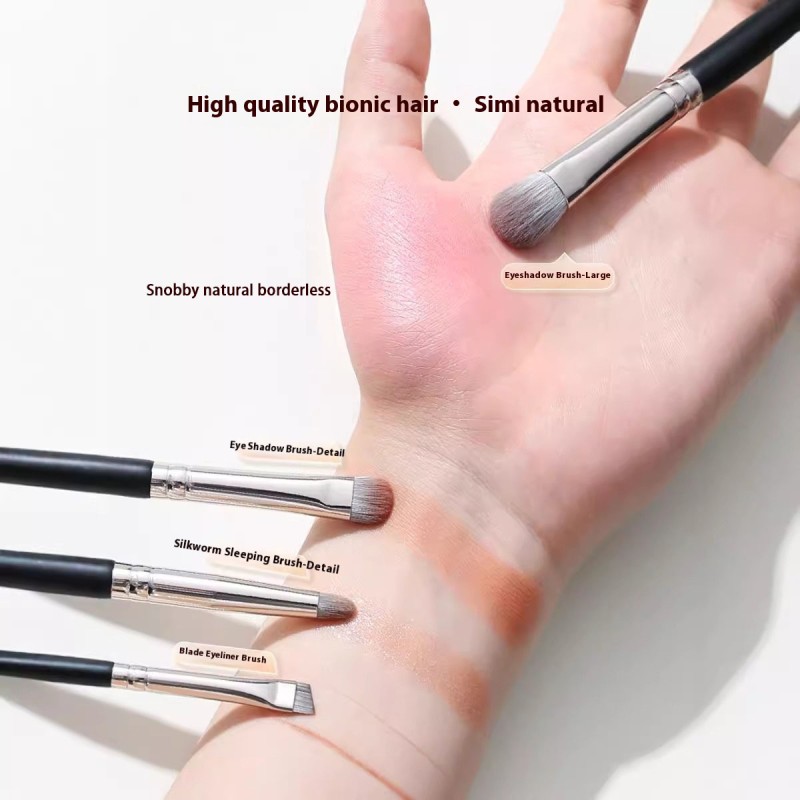 Makeup Brush Kit Manufacturer - 10pcs Black Professional Powder Eyeliner Eyeshadow Foundation Cosmetic