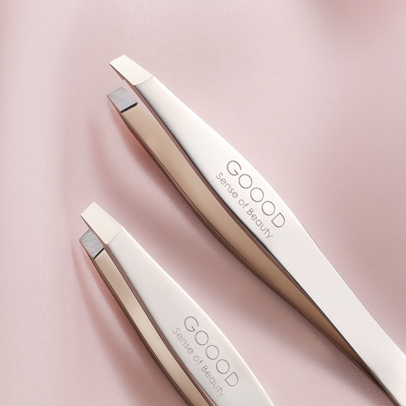 Eyebrow Tweezer Manufacturer - Professional Precision Gold Stainless Steel Facial Hair Removal Flat