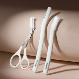 Eyebrow Trimmer Set Factory - 3pcs Professional Precision Safe Scissor Clipper Comb for Women Men