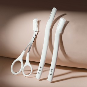 Eyebrow Trimmer Set Factory - 3pcs Professional Precision Safe Scissor Clipper Comb for Women Men