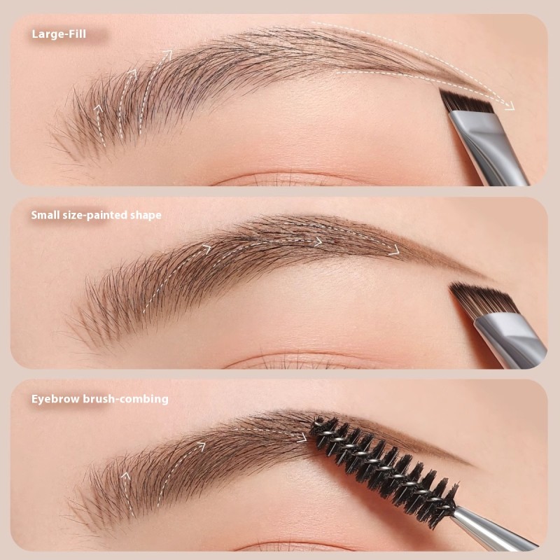 Double Ended Brow Brush Factory - High Quality Professional Angled Eye Brow Spoolie Eyelash Comb