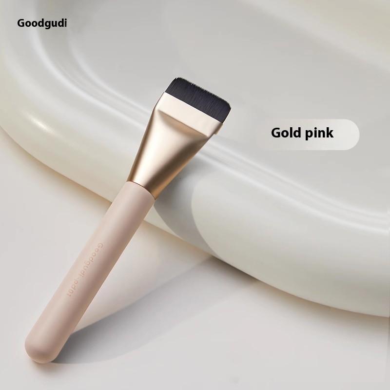 Seamless Foundation Brush Factory - Single Luxury Flat One-Line Thin Professional Mini Travel Cosmetic