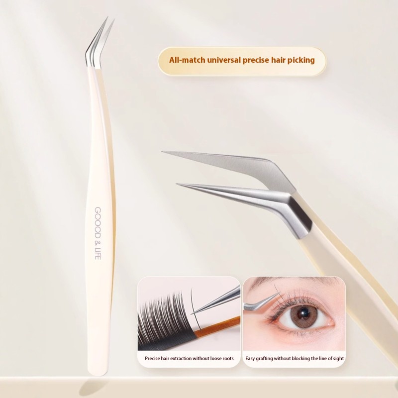 Eyelash Tweezer Manufacturer - Fiber Tip Professional Precision Stainless Steel Lash Extension Tool