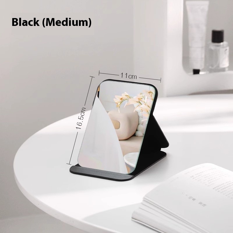 Folding Makeup Mirror Factory - PU Adjustable Portable Desktop Cosmetic Custom Logo Wholesale