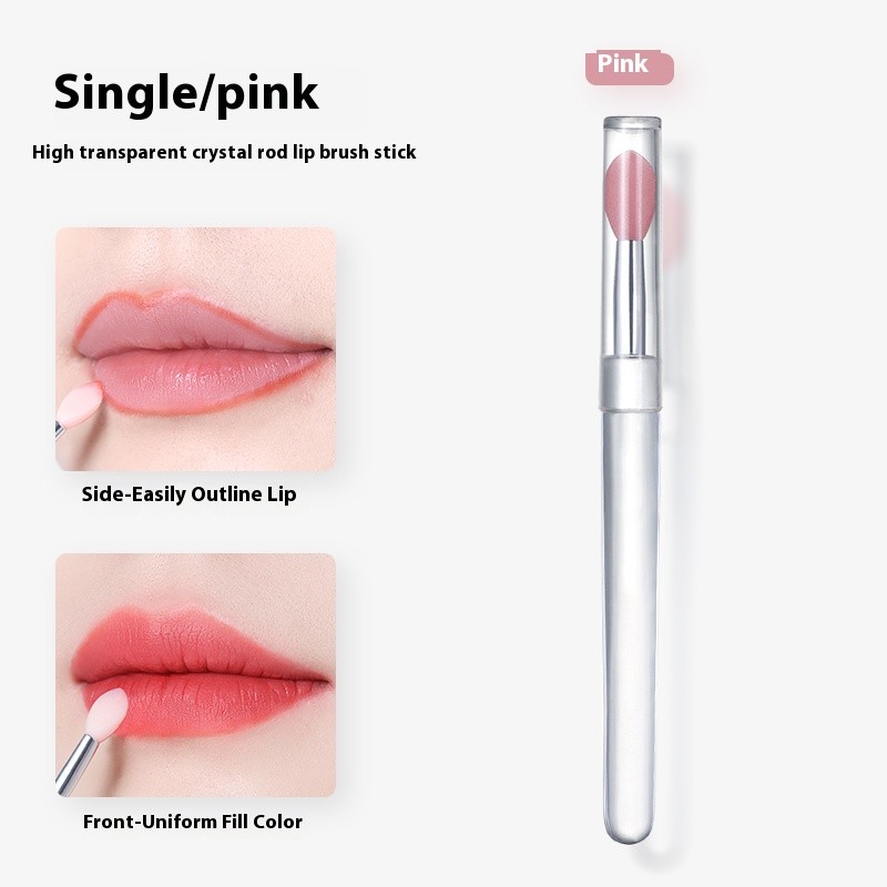 Lip Brush with Cover Factory - Goodgudi Portable Silicone Professional Lipstick Makeup Beauty Tool