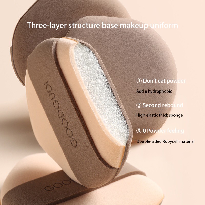 Powder Puff Set Factory - 2pcs Soft Air Cushion Cosmetic Face Makeup Puff Sponge Custom Logo