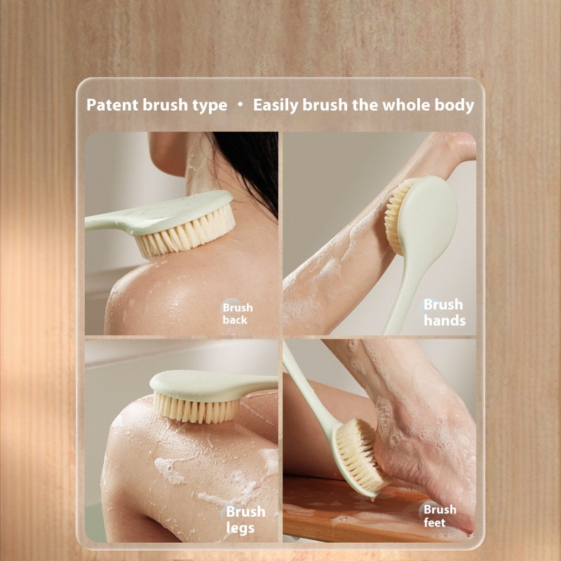 Shower Brush Factory - Manufacturer Wholesale Super Soft Bristles Long Handle Anti-Slip Body Brush