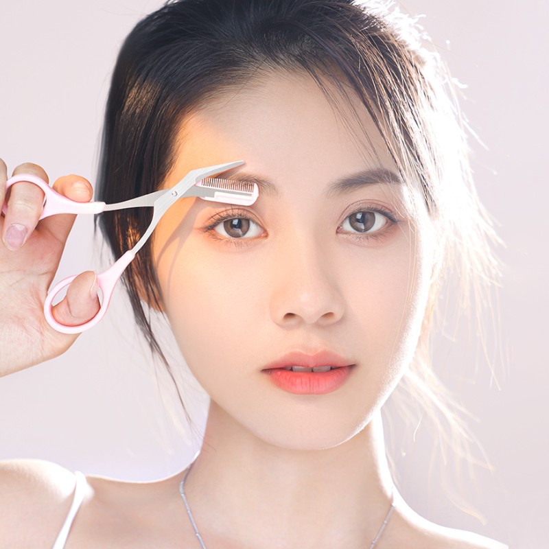 Precision Eyebrow Scissor Factory - Stainless Steel Professional With Comb Beauty Makeup Tool Grooming