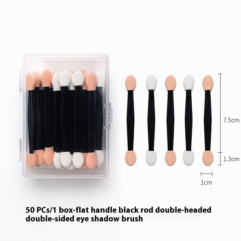 Eyeshadow Brush Manufacturer - 50pcs Disposable Double Head Portable Makeup Dual Sided Applicators